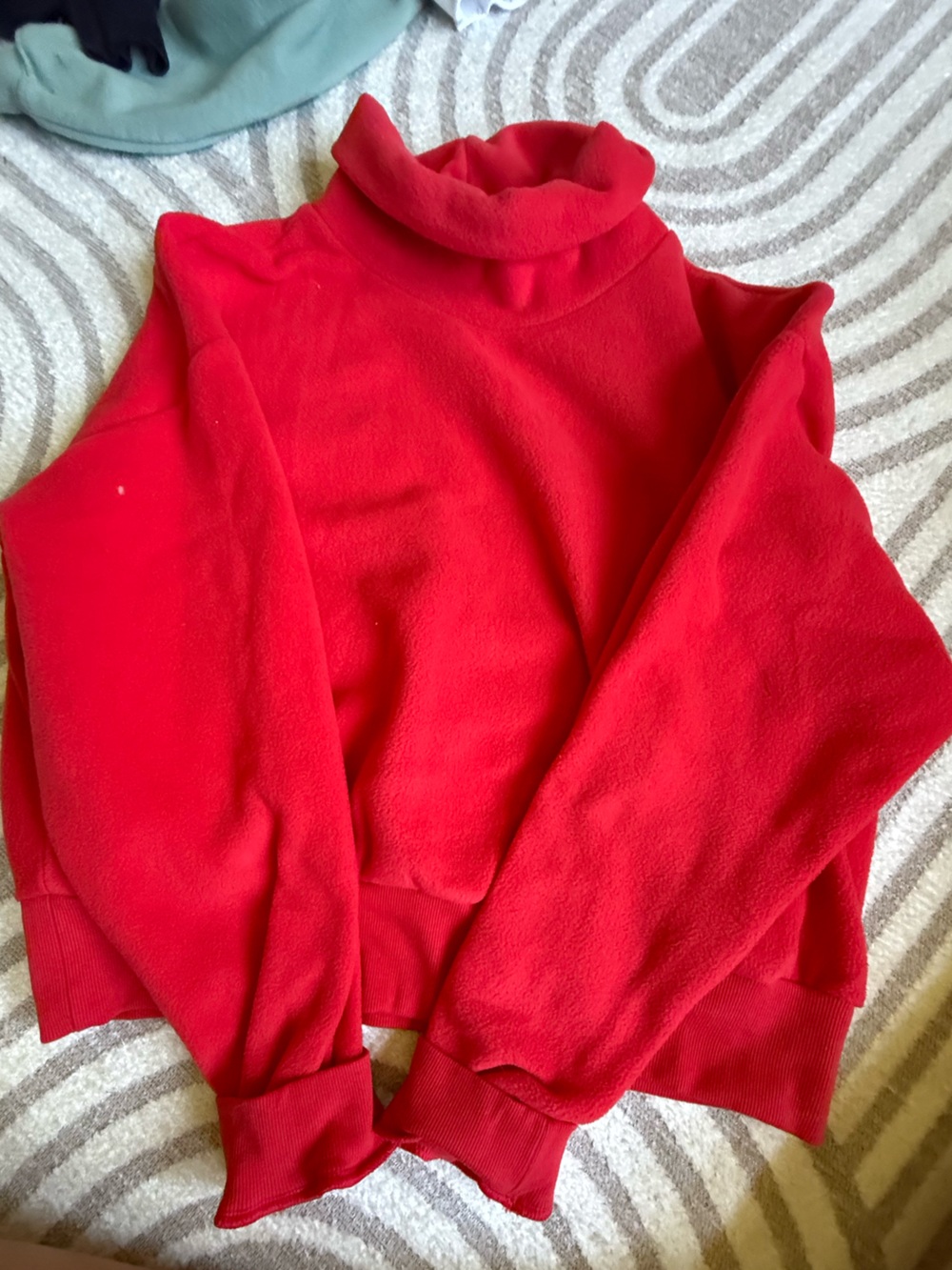 Old Navy Red Turtleneck Fleece Sweatshirt